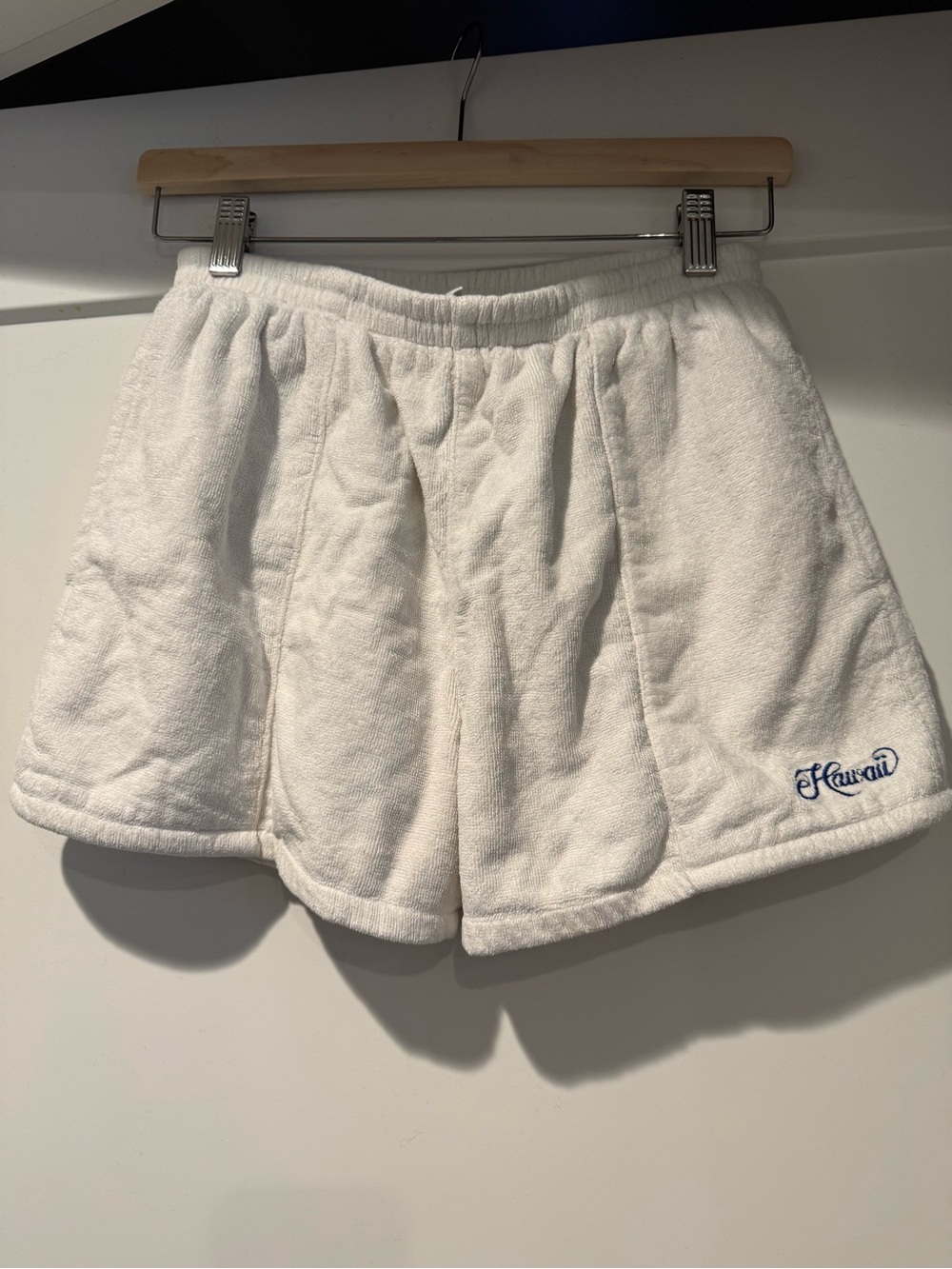 VINTAGE Embroidered White Women's Terry Shorts